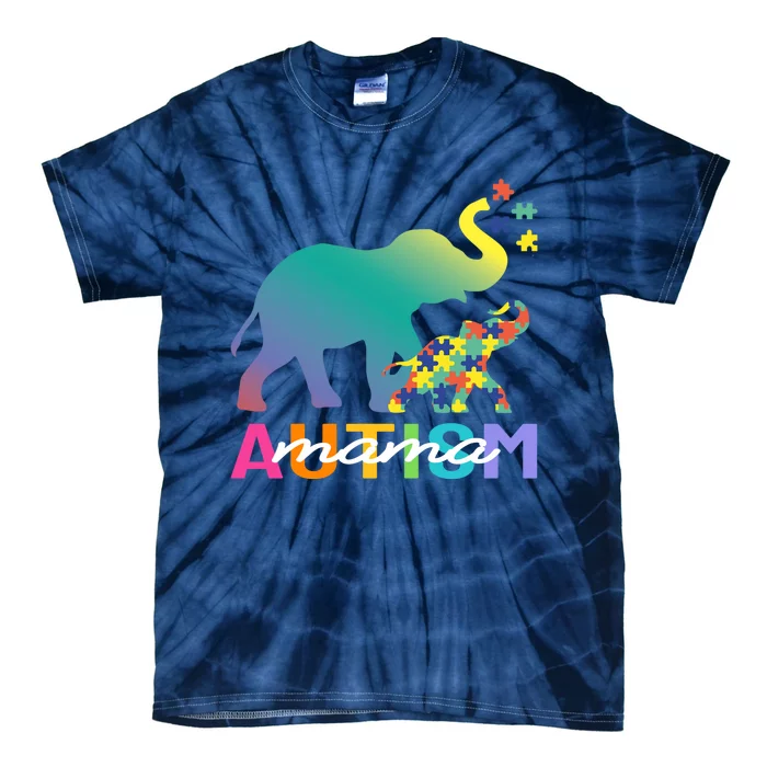 Autism Awareness Elephant Autism Mom Gift Tie-Dye T-Shirt