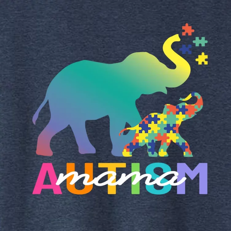 Autism Awareness Elephant Autism Mom Gift Women's Crop Top Tee