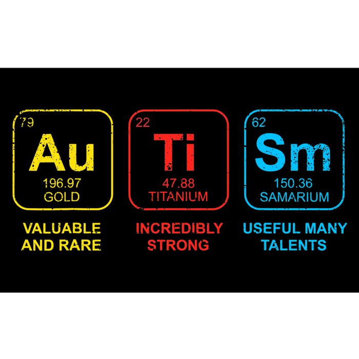 Autism Awareness Elements Periodic Table ASD Bumper Sticker