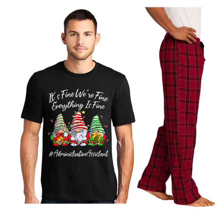 Administrative Assistant Everything Is Fine Christmas Gnomie Pajama Set