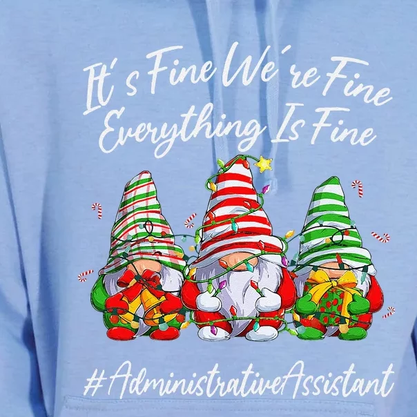 Administrative Assistant Everything Is Fine Christmas Gnomie Unisex Surf Hoodie