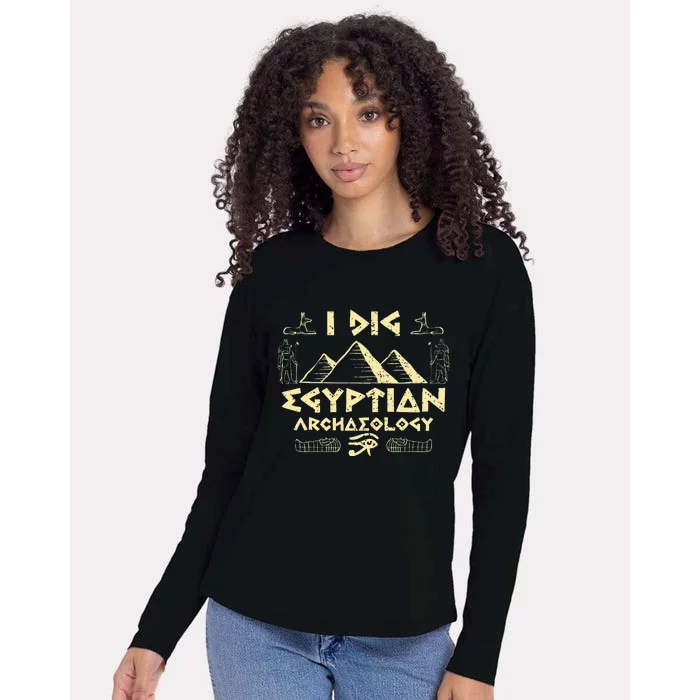 Archeology Ancient Egypt Pyramid Egyptian Womens Cotton Relaxed Long Sleeve T-Shirt