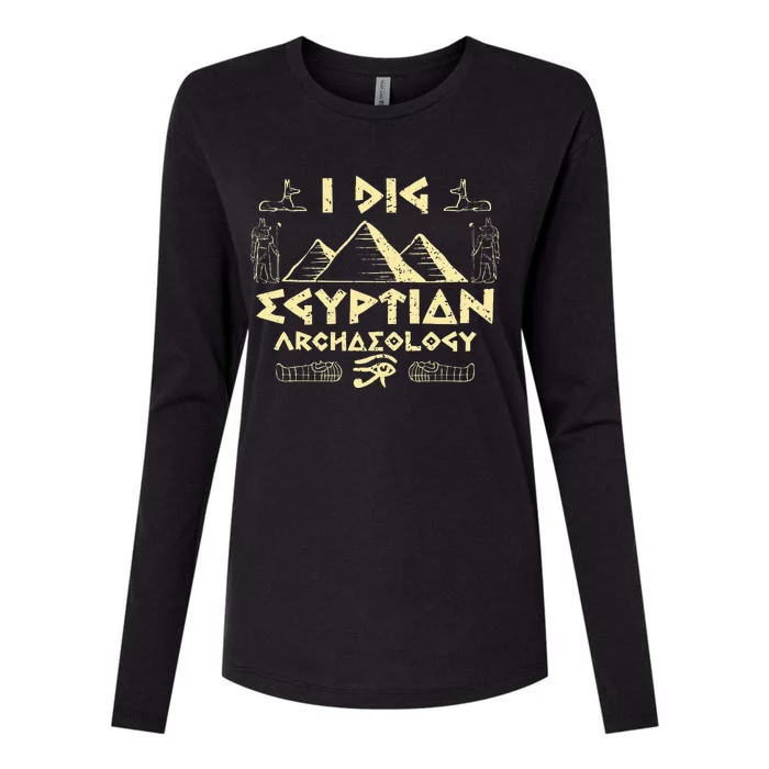 Archeology Ancient Egypt Pyramid Egyptian Womens Cotton Relaxed Long Sleeve T-Shirt