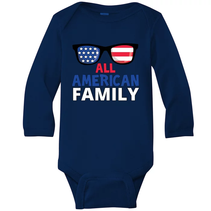 All American Family Day Baby Long Sleeve Bodysuit