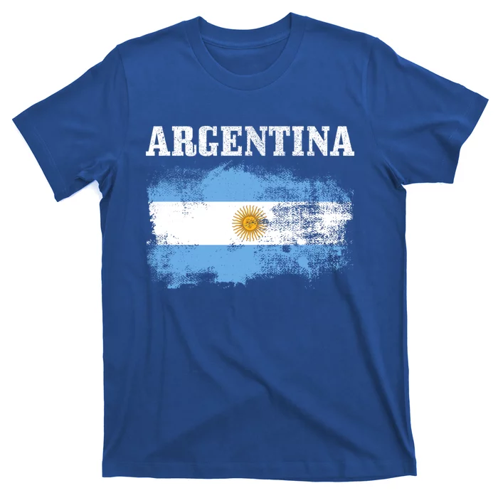 Argentina Argentinian Flag Vintage Argentine Pride Gift T-Shirt