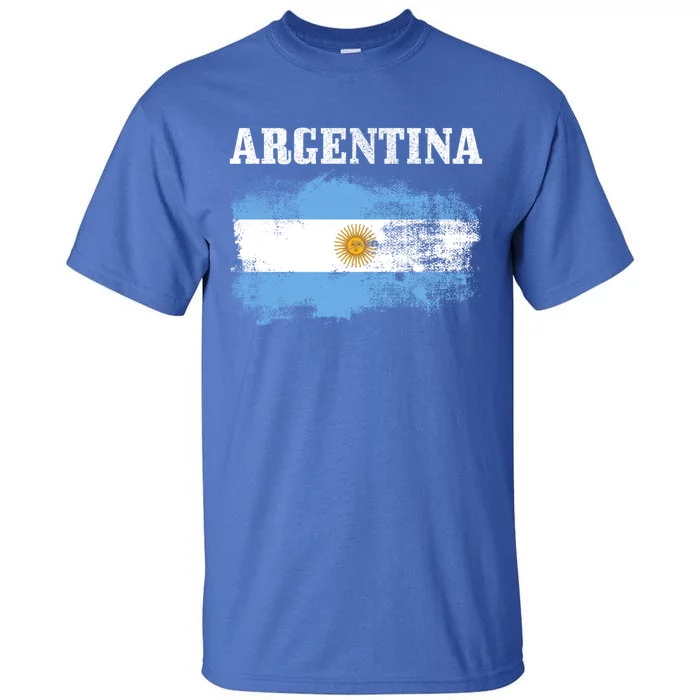 Argentina Argentinian Flag Vintage Argentine Pride Gift Tall T-Shirt