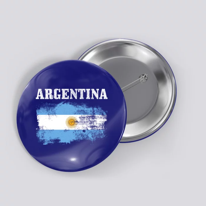 Argentina Argentinian Flag Vintage Argentine Pride Gift Button