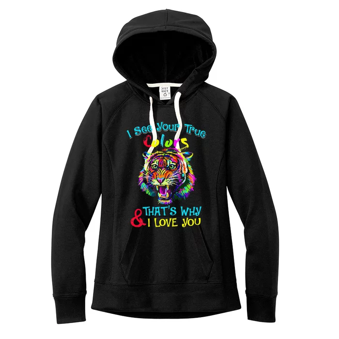 autism awareness faring its ok to be different tiger Women's Fleece Hoodie