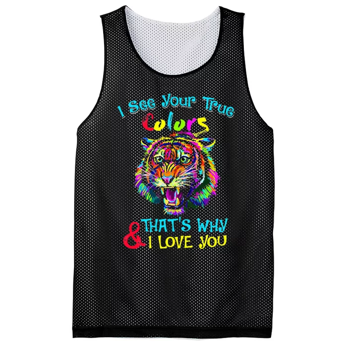 autism awareness faring its ok to be different tiger Mesh Reversible Basketball Jersey Tank