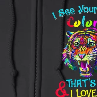 autism awareness faring its ok to be different tiger Full Zip Hoodie