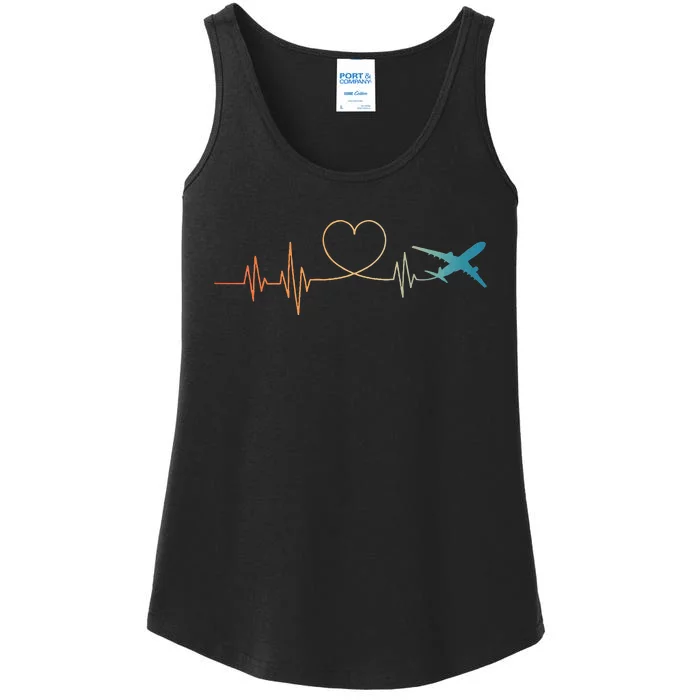 Airplane Art For Wo Aviation Instructor Airline Pilot Ladies Essential Tank