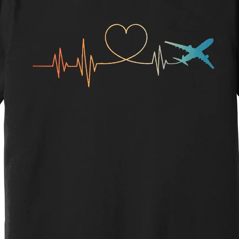 Airplane Art For Wo Aviation Instructor Airline Pilot Premium T-Shirt