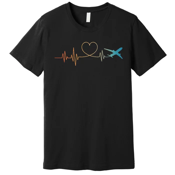 Airplane Art For Wo Aviation Instructor Airline Pilot Premium T-Shirt