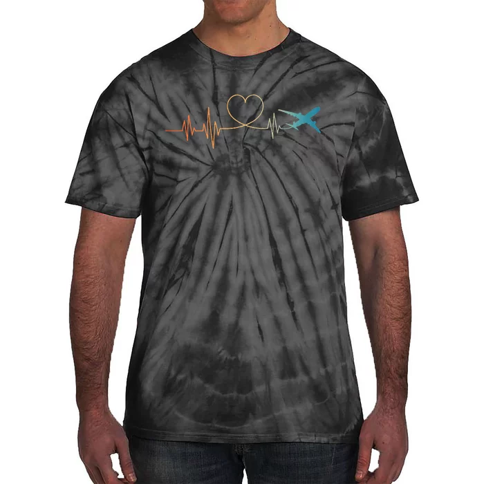 Airplane Art For Wo Aviation Instructor Airline Pilot Tie-Dye T-Shirt