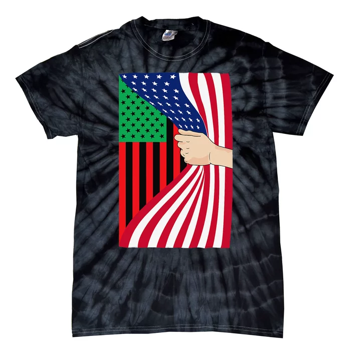 African American Flag PanAfrican Black Liberation Flag Tie-Dye T-Shirt