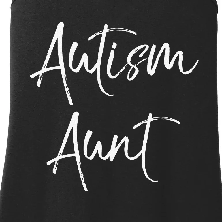 Autism Aunt Fun Cute Autistic Auntie For Aunt Ladies Essential Tank