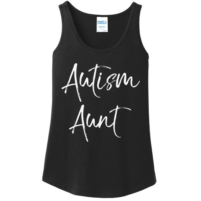 Autism Aunt Fun Cute Autistic Auntie For Aunt Ladies Essential Tank