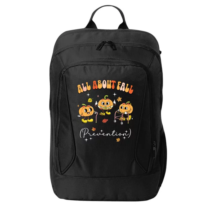 All About Fall Prevention Physical Therapy Funny Pumpkin City Backpack