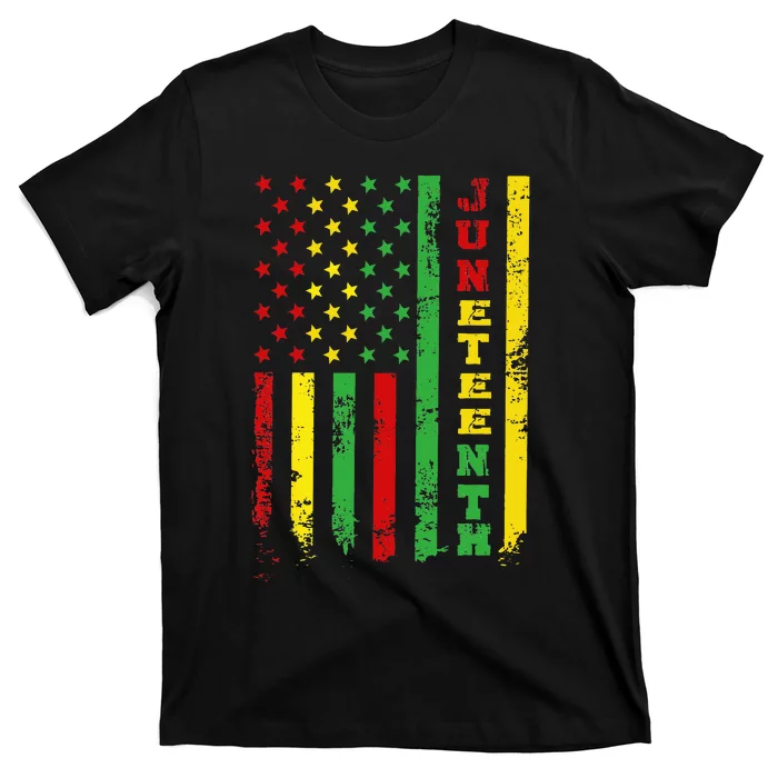 African American Flag Juneteenth  1865 T-Shirt