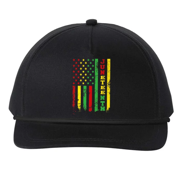 African American Flag Juneteenth  1865 Snapback Five-Panel Rope Hat