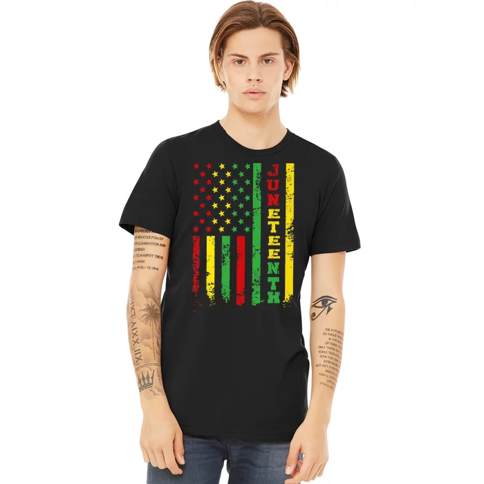 African American Flag Juneteenth  1865 Premium T-Shirt