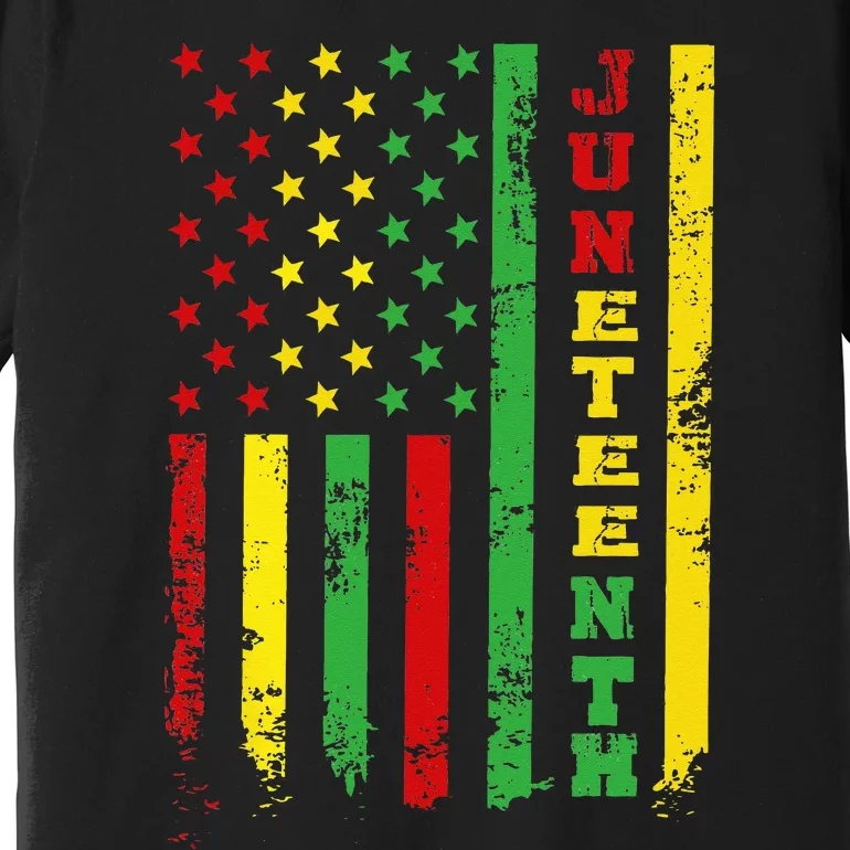 African American Flag Juneteenth  1865 Premium T-Shirt