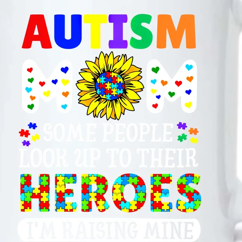 Autism Awareness For Mom Raising Heroes Autism Mom Gift Black Color Changing Mug