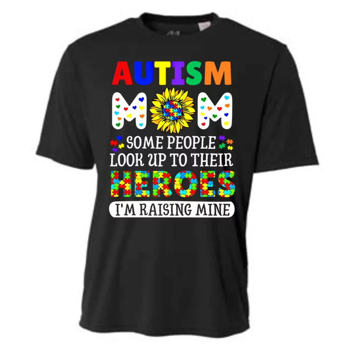 Autism Awareness For Mom Raising Heroes Autism Mom Gift Cooling Performance Crew T-Shirt