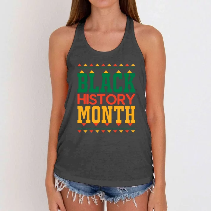 Afro America For Black History Month Gift Women's Knotted Racerback Tank