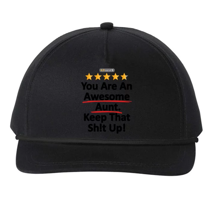 Awesome Aunt Funny Auntie Gift Idea Snapback Five-Panel Rope Hat