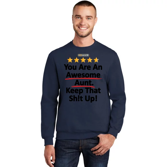 Awesome Aunt Funny Auntie Gift Idea Tall Sweatshirt