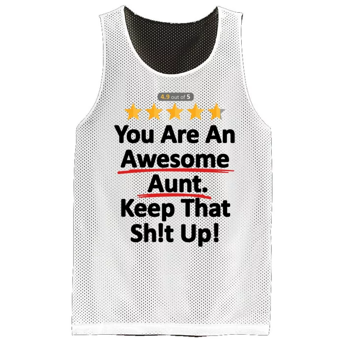 Awesome Aunt Funny Auntie Gift Idea Mesh Reversible Basketball Jersey Tank