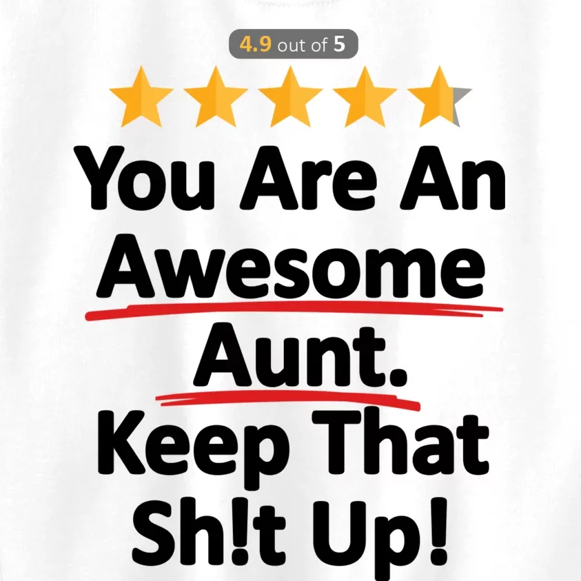 Awesome Aunt Funny Auntie Gift Idea Kids Sweatshirt