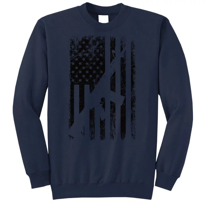 AR15 American Flag Tall Sweatshirt