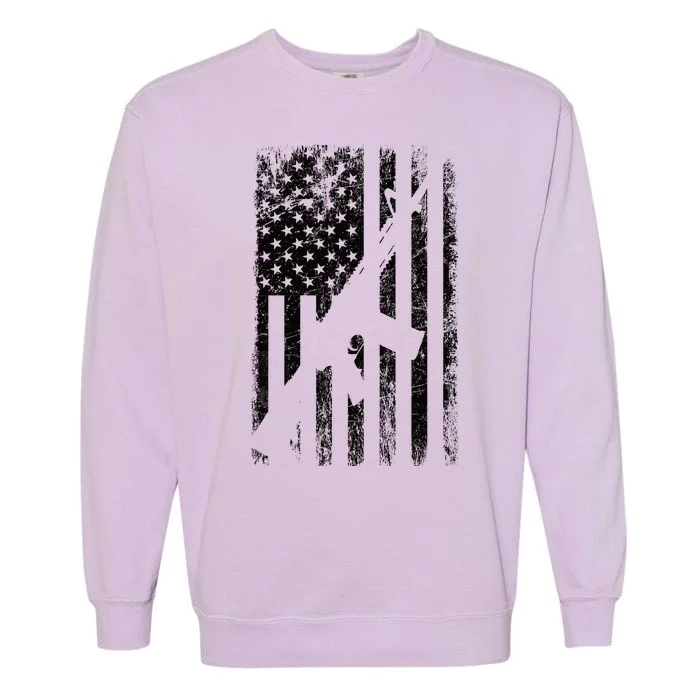 AR15 American Flag Garment-Dyed Sweatshirt