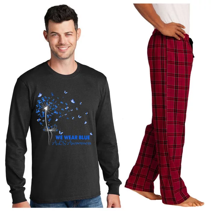 ALS Awareness Faith Hope Love Dandelion Long Sleeve Pajama Set