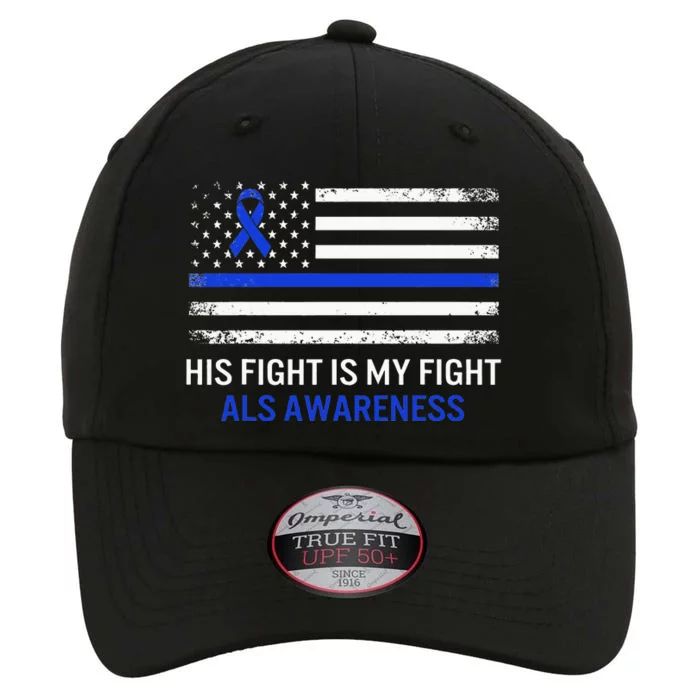 ALS Awareness Fight Blue Ribbon USA Flag Dad Warrior Support The Original Performance Cap