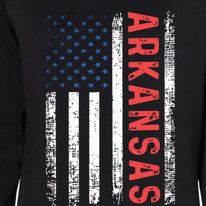 Arkansas American Flag Pride Patriotic Womens California Wash Sweatshirt