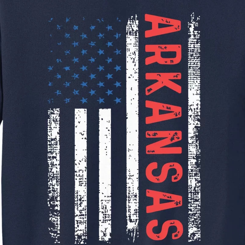 Arkansas American Flag Pride Patriotic Tall Sweatshirt