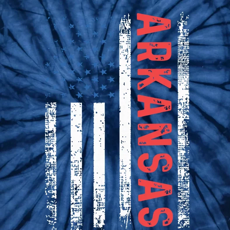 Arkansas American Flag Pride Patriotic Tie-Dye T-Shirt