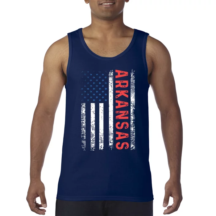 Arkansas American Flag Pride Patriotic Tank Top