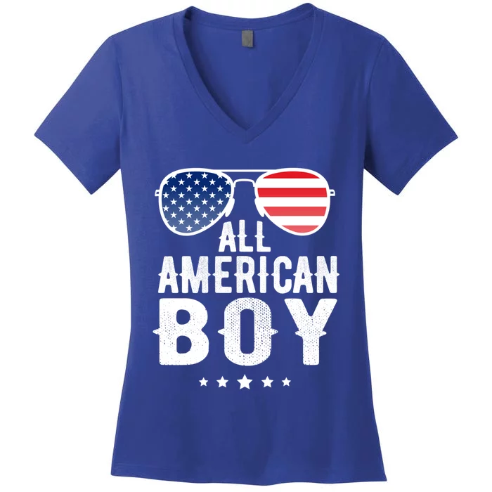 All American Freedom Usa Patriotic Humor Gift Women's V-Neck T-Shirt