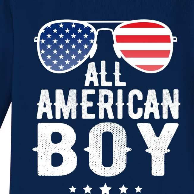 All American Freedom Usa Patriotic Humor Gift Baby Long Sleeve Bodysuit