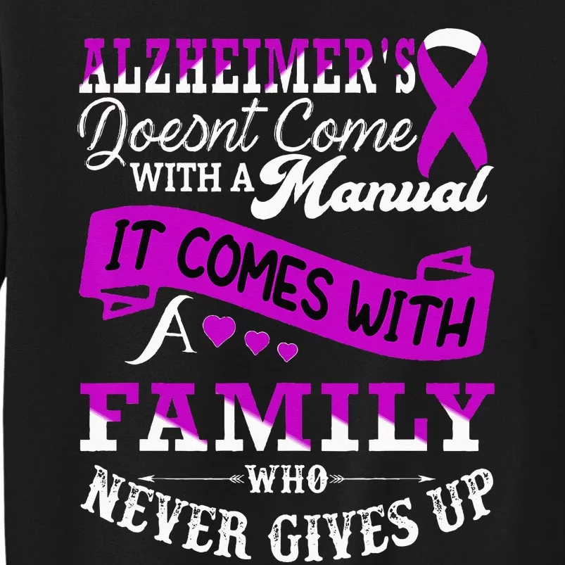 Alzheimers Awareness Family Support Alzheimer Warrior Tall Sweatshirt