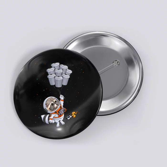 Astronaut Animal Funny Raccoon Moon Trash Cans Space Button