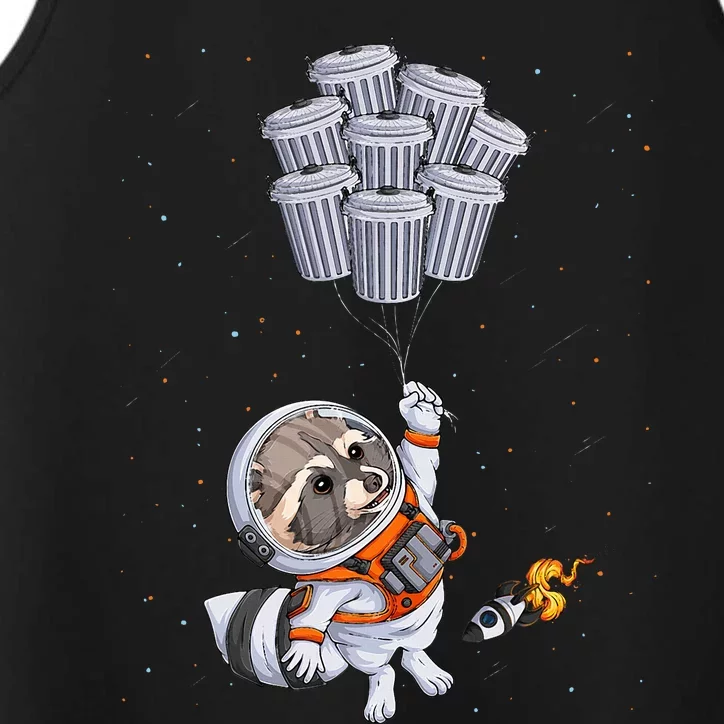 Astronaut Animal Funny Raccoon Moon Trash Cans Space Performance Tank