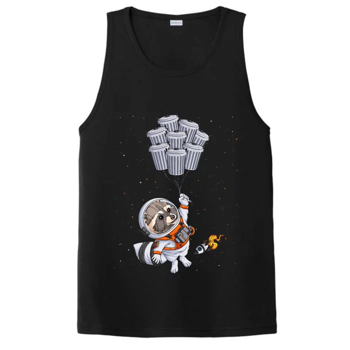 Astronaut Animal Funny Raccoon Moon Trash Cans Space Performance Tank