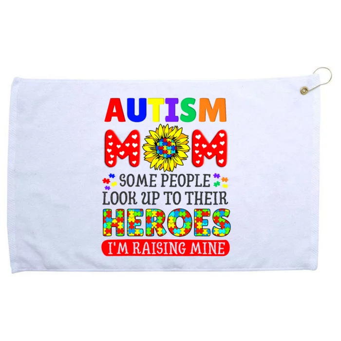 Autism Awareness For Mom Raising Heroes Autism Mom Child Grommeted Golf Towel