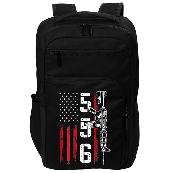 Ar15 American Flag Ar15 Rifle Gun Owner Back Impact Tech Backpack