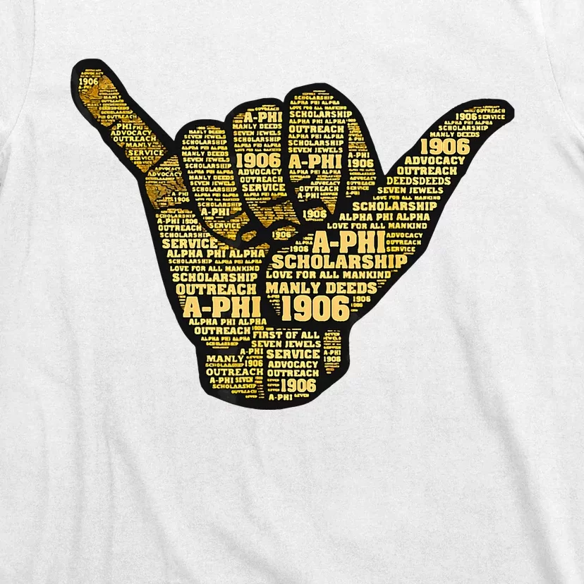 Alpha African Fraternity Hand Sign Words 1907 T-Shirt